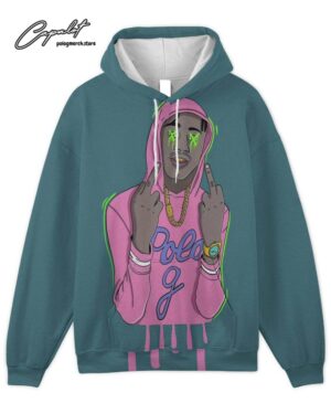 Polo G Pink Hoodie Front